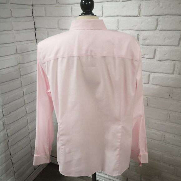 Denver Hayes Ladies Size 2XL Stretch Light Pink Button Front Shirt - Picture 2 of 11